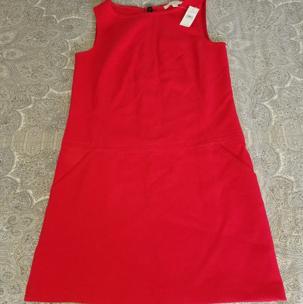Loft red dress size 2